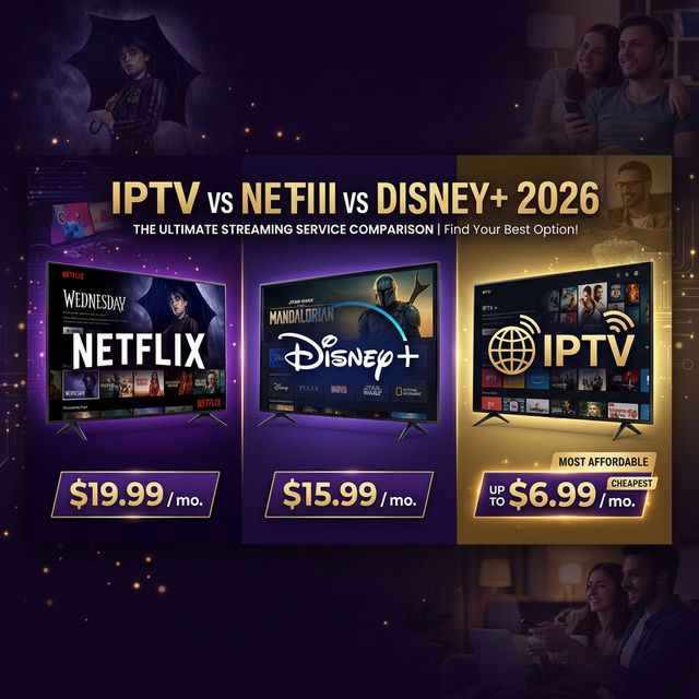 IPTV vs Netflix vs Disney Plus 2026